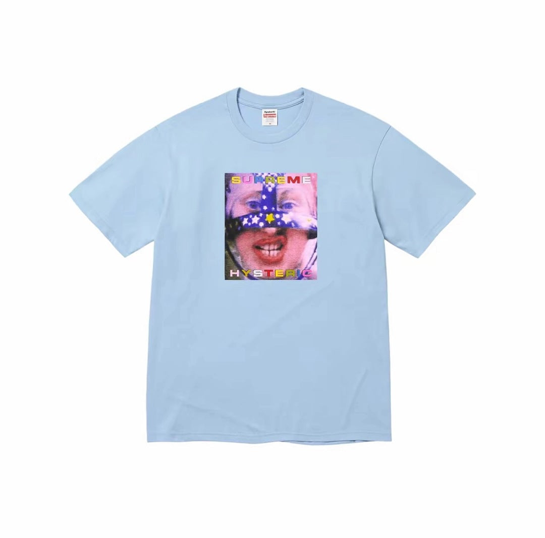 款号M456#p40💰 Supreme x HYSTERIC GLAMOUR 联名款 FW24 WEEK13 Headcase Tee 胸前人物印花图案圆领短袖美式潮流T恤 男女同款 宽松版型 采 - view 1