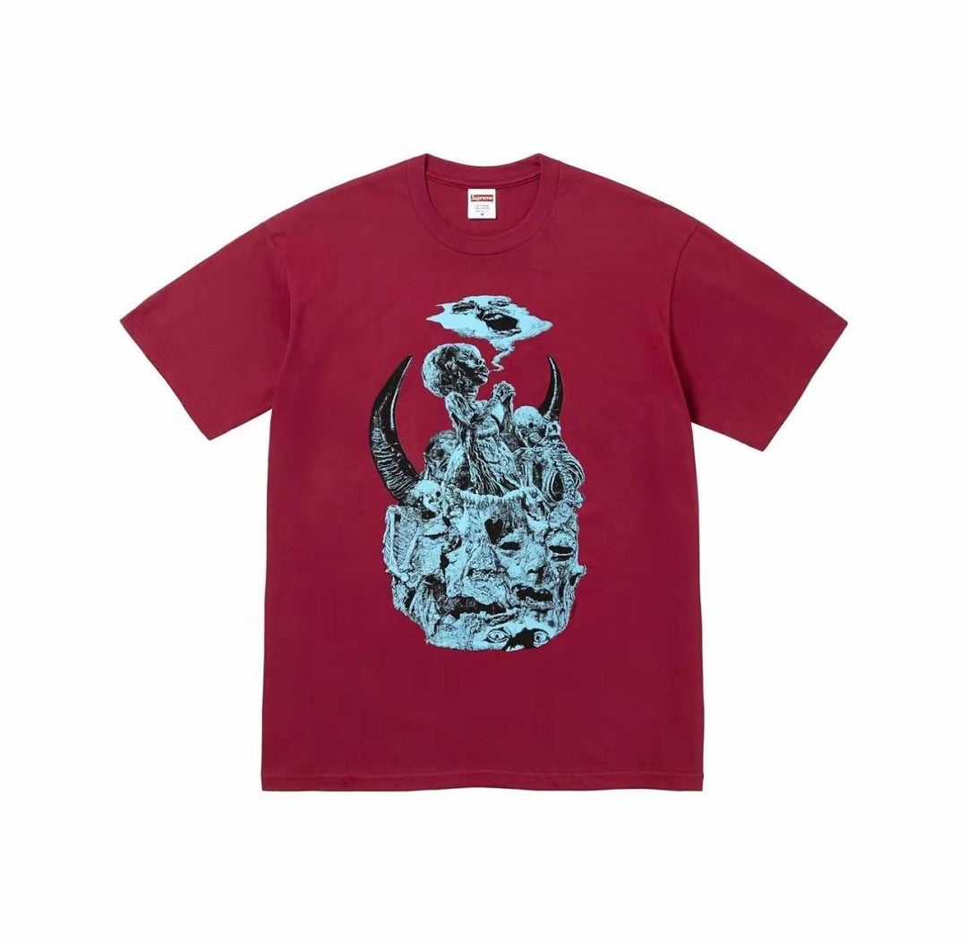 款号M457#p40💰 Supreme FW23 WEEK7 MUTANTS TEE 抽象变异体印花圆领短袖美式潮流T恤 男女同款 宽松版型 采用260克双纱纯棉 圆筒 从面料到辅料全部三标齐全跟 - view 5