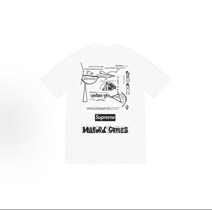 款号M458#p40💰 Supreme Supreme FW22 Week16系列 FW22 Week 16 Milford Graves Tee 发球台字母直筒印花短袖T恤 男女同款 宽松版型 - view 1