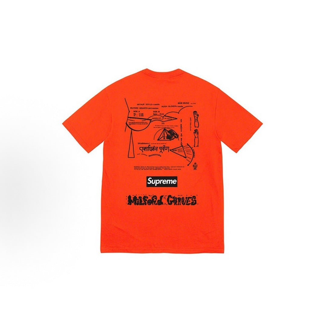款号M458#p40💰 Supreme Supreme FW22 Week16系列 FW22 Week 16 Milford Graves Tee 发球台字母直筒印花短袖T恤 男女同款 宽松版型 - view 3