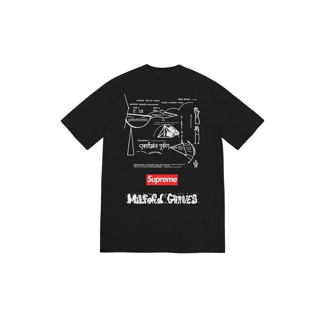 款号M458#p40💰 Supreme Supreme FW22 Week16系列 FW22 Week 16 Milford Graves Tee 发球台字母直筒印花短袖T恤 男女同款 宽松版型 - view 9
