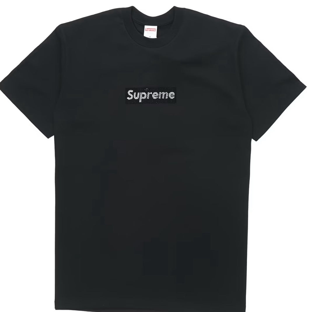 款号M5000#p38💰（跑量款） Supreme SS19 施华洛世奇水晶BOGO短袖美式潮流 T恤 男女同款 1:1复刻 顶级版本 黑色 白色 S M L XL - view 6