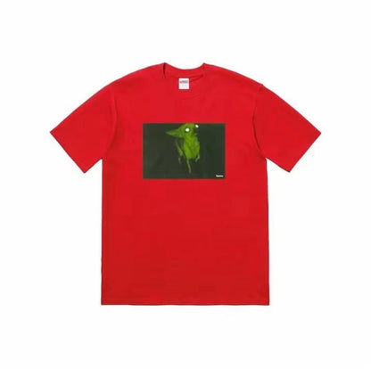 款号M461#p40💰 Supreme FW18 Chris Cunningham Chihuahua Tee Red 美式潮流吉娃娃短袖T恤 男女同款 宽松版型 采用260克双纱纯棉 圆 - view 4