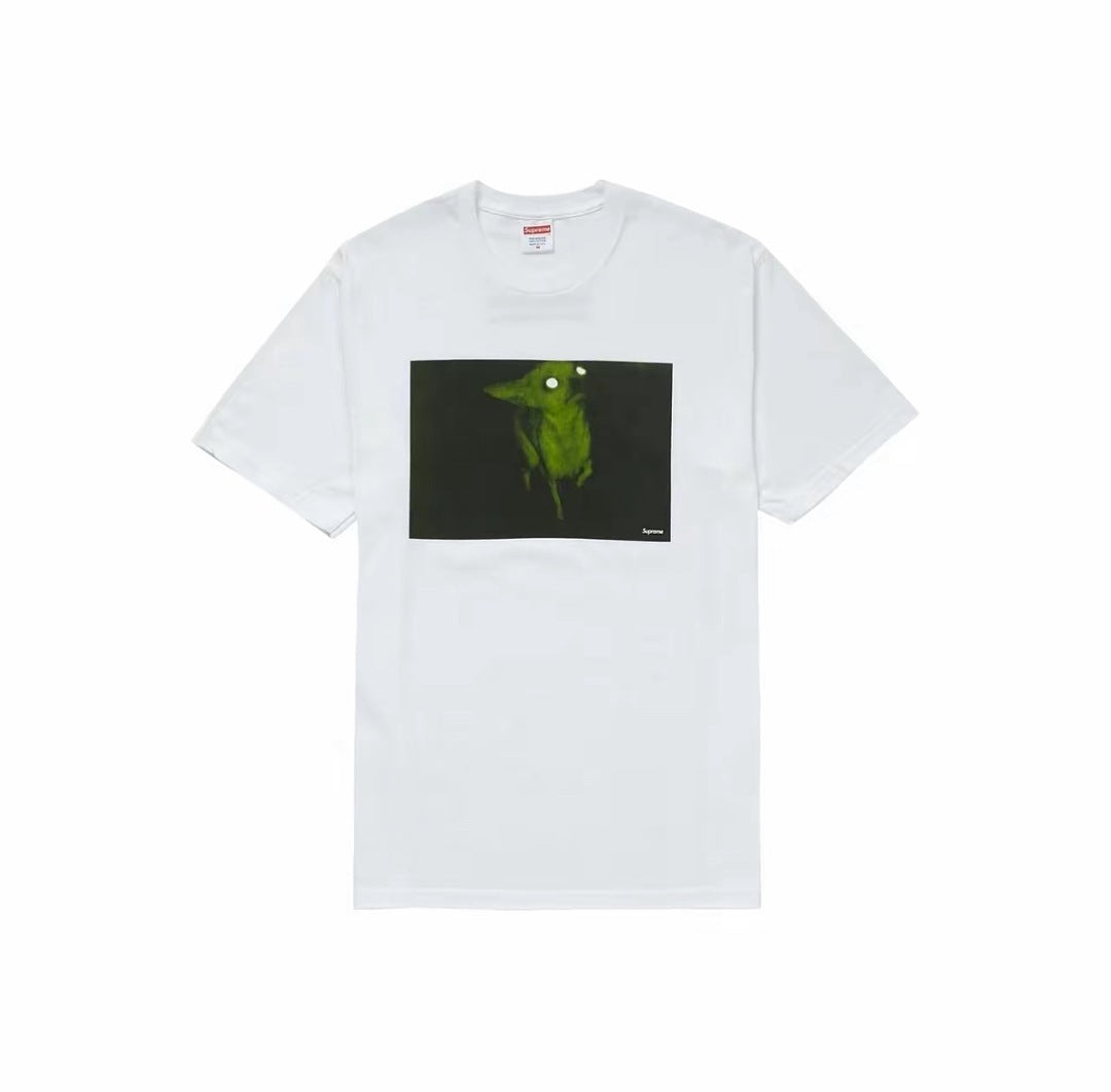 款号M461#p40💰 Supreme FW18 Chris Cunningham Chihuahua Tee Red 美式潮流吉娃娃短袖T恤 男女同款 宽松版型 采用260克双纱纯棉 圆 - view 5