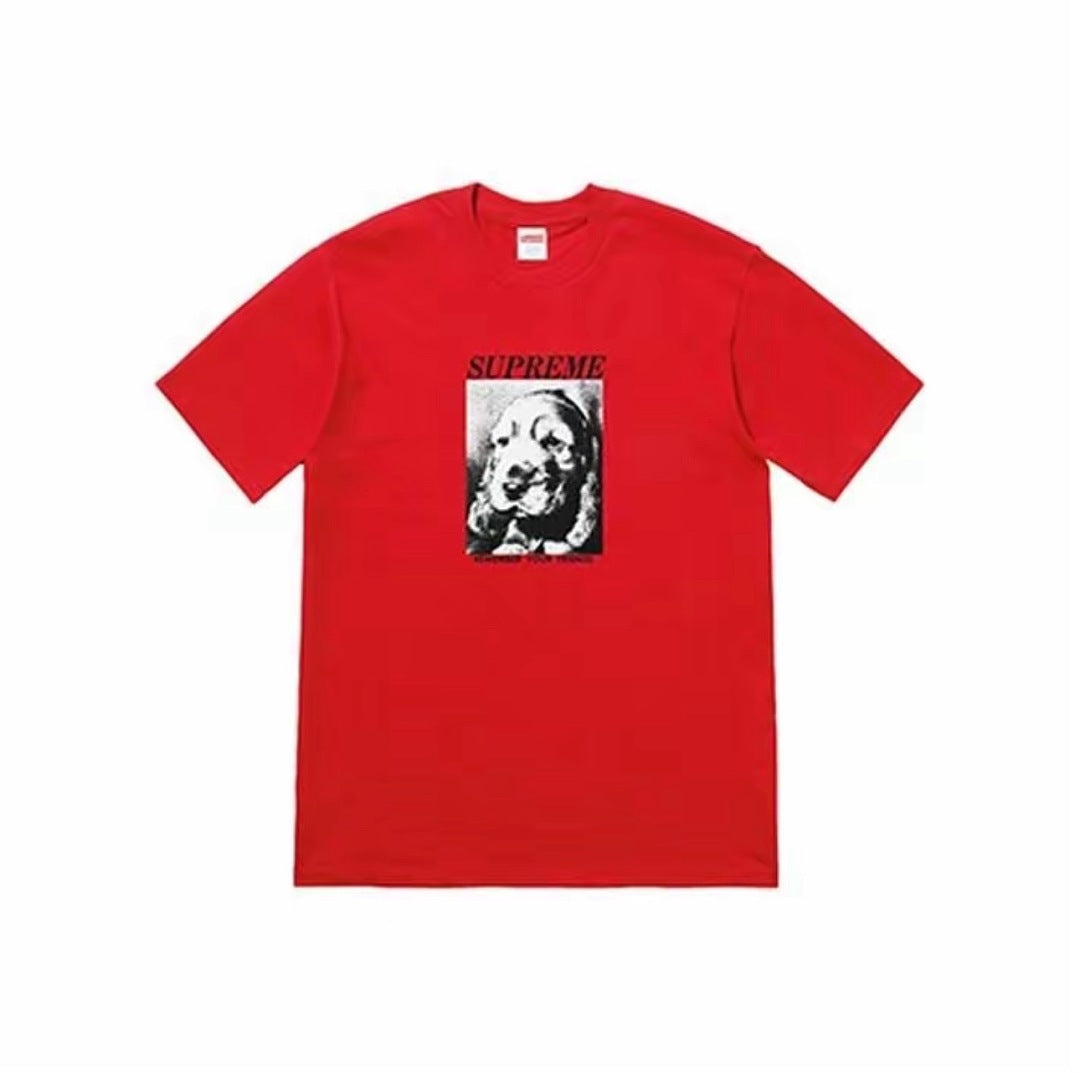 款号M464#p40💰 Supreme FW18 Remember Tee White 小狗素描肖像印花短袖美式潮流T恤 男女同款 宽松版型 采用260克双纱纯棉 圆筒 从面料到辅料全部三标齐全 - view 4