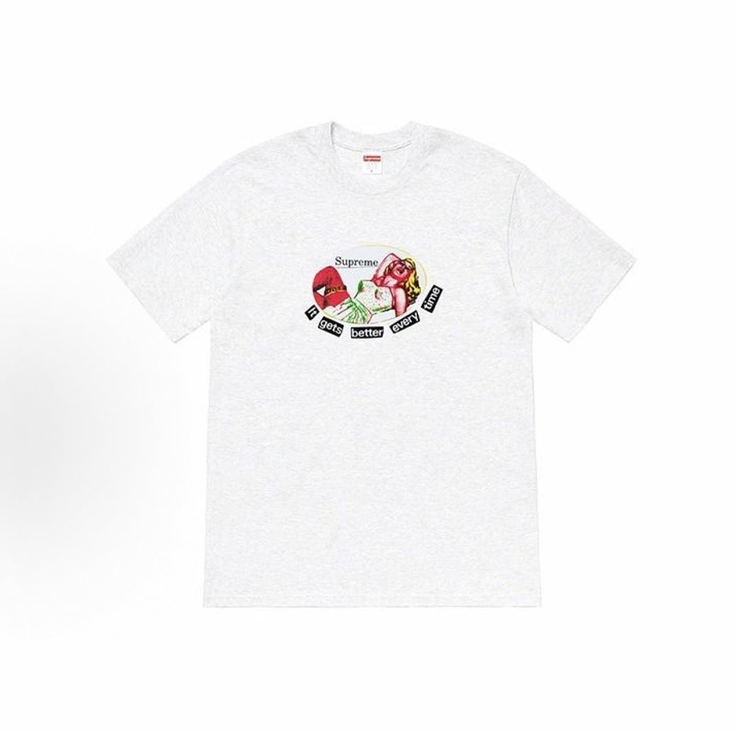 款号M468#p40💰 Supreme SS19 It Gets Better Every Time Tee 美式潮流 印花短袖T恤 男女同款 宽松版型 采用260克双纱纯棉 圆筒 从面料到辅 - view 3