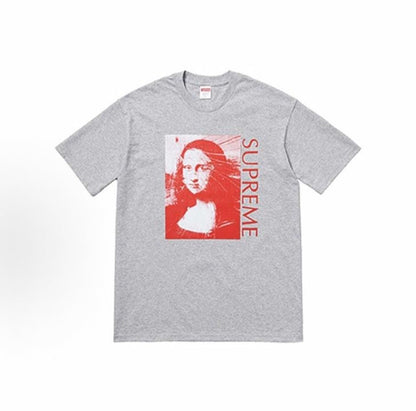 款号M475#p40💰 Supreme SS18 Mona Lisa Tee Royal 蒙娜丽莎印花短袖美式潮流T恤 男女同款 宽松版型 采用260克双纱纯棉 圆筒 从面料到辅料全部三标齐全跟足 - view 1