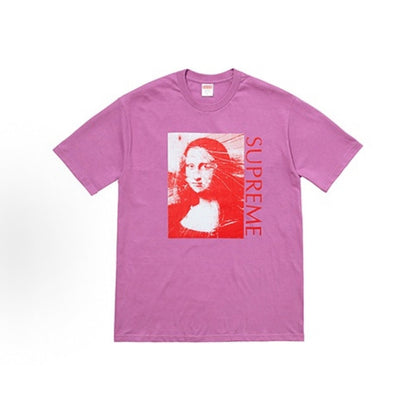 款号M475#p40💰 Supreme SS18 Mona Lisa Tee Royal 蒙娜丽莎印花短袖美式潮流T恤 男女同款 宽松版型 采用260克双纱纯棉 圆筒 从面料到辅料全部三标齐全跟足 - view 3