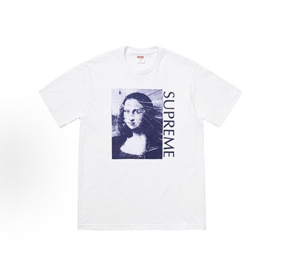 款号M475#p40💰 Supreme SS18 Mona Lisa Tee Royal 蒙娜丽莎印花短袖美式潮流T恤 男女同款 宽松版型 采用260克双纱纯棉 圆筒 从面料到辅料全部三标齐全跟足 - view 4