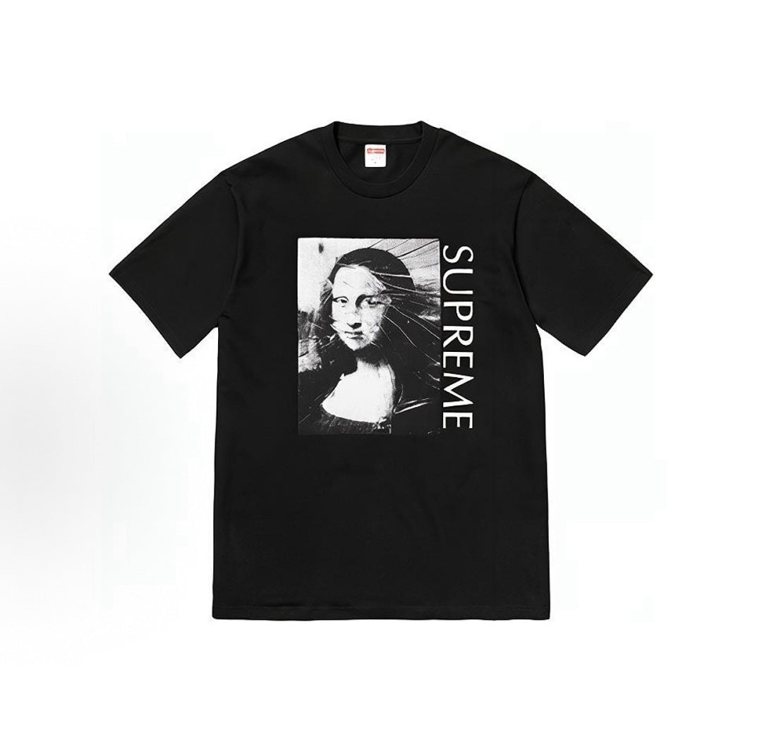 款号M475#p40💰 Supreme SS18 Mona Lisa Tee Royal 蒙娜丽莎印花短袖美式潮流T恤 男女同款 宽松版型 采用260克双纱纯棉 圆筒 从面料到辅料全部三标齐全跟足 - view 5
