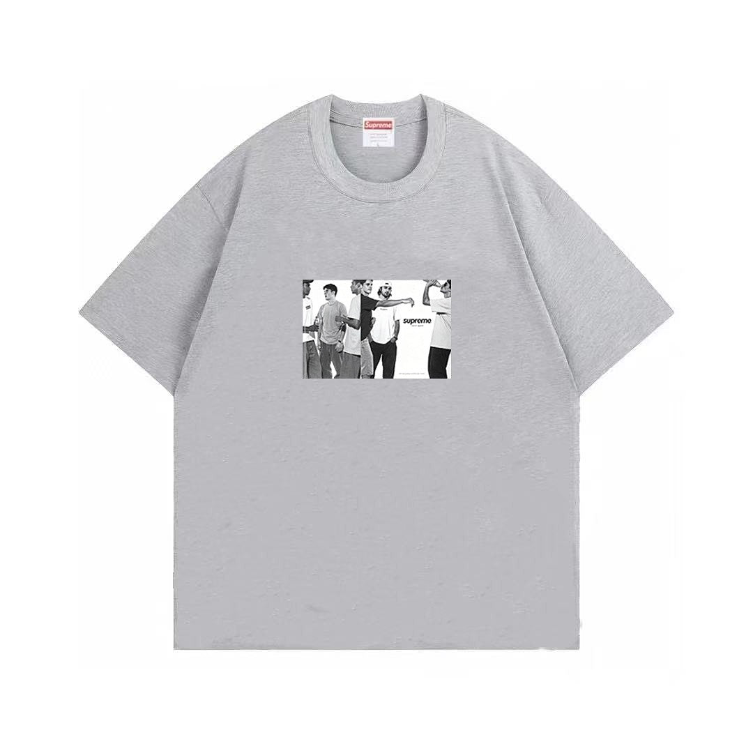 款号M482#p40💰 Supreme 19SS CLASSIC AD HOODED 门店老旧照片BOX LOGO 短T 男女同款 宽松版型 采用260克双纱纯棉 圆筒 从面料到辅料全部三标齐 - view 1