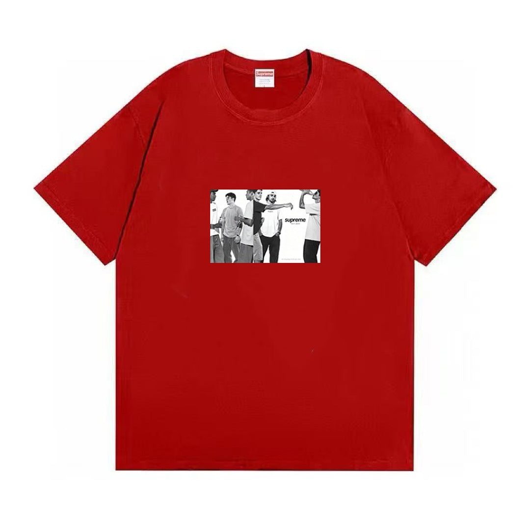 款号M482#p40💰 Supreme 19SS CLASSIC AD HOODED 门店老旧照片BOX LOGO 短T 男女同款 宽松版型 采用260克双纱纯棉 圆筒 从面料到辅料全部三标齐 - view 3