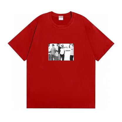 款号M482#p40💰 Supreme 19SS CLASSIC AD HOODED 门店老旧照片BOX LOGO 短T 男女同款 宽松版型 采用260克双纱纯棉 圆筒 从面料到辅料全部三标齐 - view 3
