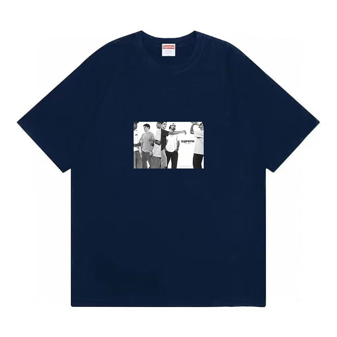 款号M482#p40💰 Supreme 19SS CLASSIC AD HOODED 门店老旧照片BOX LOGO 短T 男女同款 宽松版型 采用260克双纱纯棉 圆筒 从面料到辅料全部三标齐 - view 4