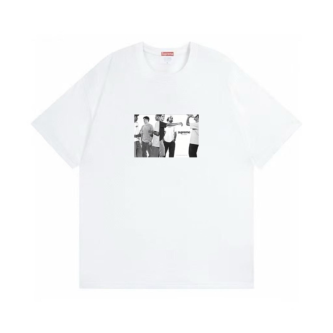 款号M482#p40💰 Supreme 19SS CLASSIC AD HOODED 门店老旧照片BOX LOGO 短T 男女同款 宽松版型 采用260克双纱纯棉 圆筒 从面料到辅料全部三标齐 - view 5