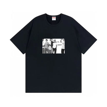 款号M482#p40💰 Supreme 19SS CLASSIC AD HOODED 门店老旧照片BOX LOGO 短T 男女同款 宽松版型 采用260克双纱纯棉 圆筒 从面料到辅料全部三标齐 - view 6