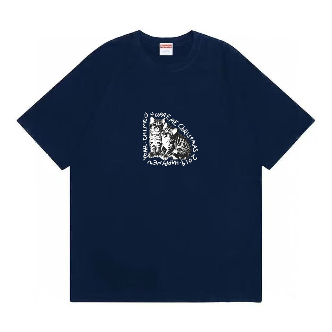 款号M485#p40💰 Supreme FW19 Week 17 Eat Me Tee 小猫印花短袖美式潮流合身T恤 男女同款 宽松版型 采用260克双纱纯棉 圆筒 从面料到辅料全部三标齐全跟足Z - view 4