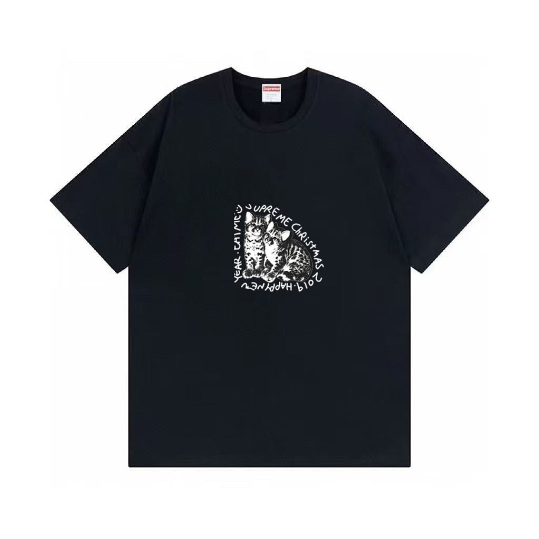 款号M485#p40💰 Supreme FW19 Week 17 Eat Me Tee 小猫印花短袖美式潮流合身T恤 男女同款 宽松版型 采用260克双纱纯棉 圆筒 从面料到辅料全部三标齐全跟足Z - view 6