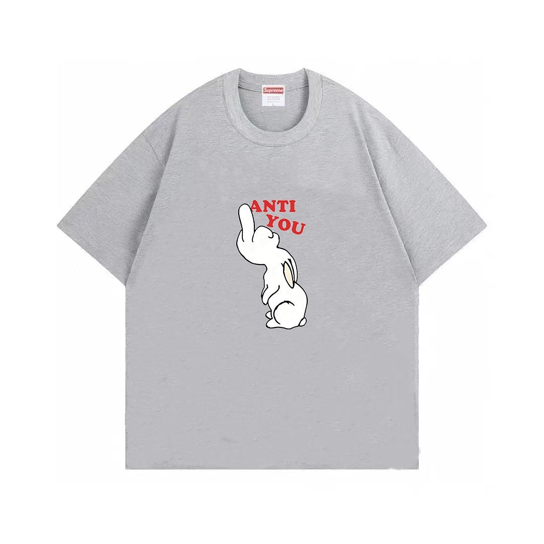 款号M486#p40💰 supreme undercover antiyou hooded sweatshirt 兔子印花短袖 男女同款 宽松版型 采用260克双纱纯棉 圆筒 从面料到辅料全部三标 - view 1