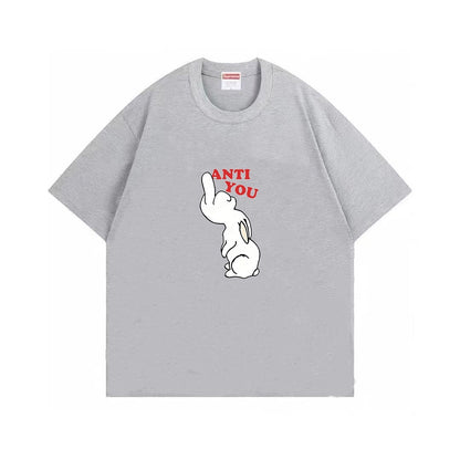 款号M486#p40💰 supreme undercover antiyou hooded sweatshirt 兔子印花短袖 男女同款 宽松版型 采用260克双纱纯棉 圆筒 从面料到辅料全部三标 - view 1