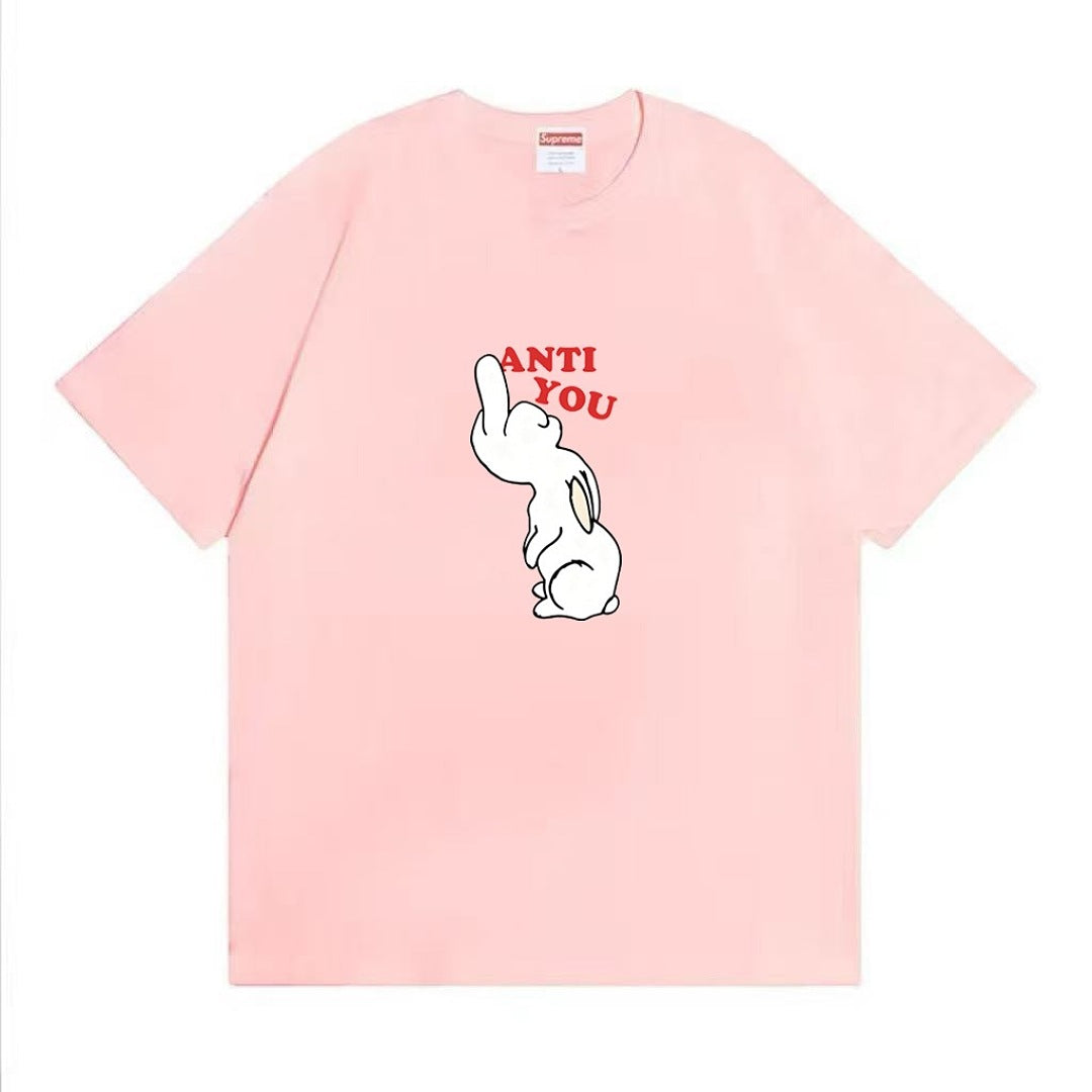 款号M486#p40💰 supreme undercover antiyou hooded sweatshirt 兔子印花短袖 男女同款 宽松版型 采用260克双纱纯棉 圆筒 从面料到辅料全部三标 - view 2
