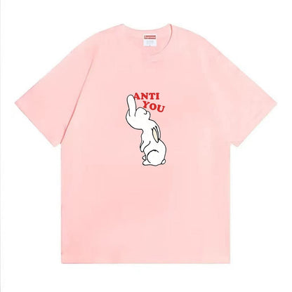 款号M486#p40💰 supreme undercover antiyou hooded sweatshirt 兔子印花短袖 男女同款 宽松版型 采用260克双纱纯棉 圆筒 从面料到辅料全部三标 - view 2