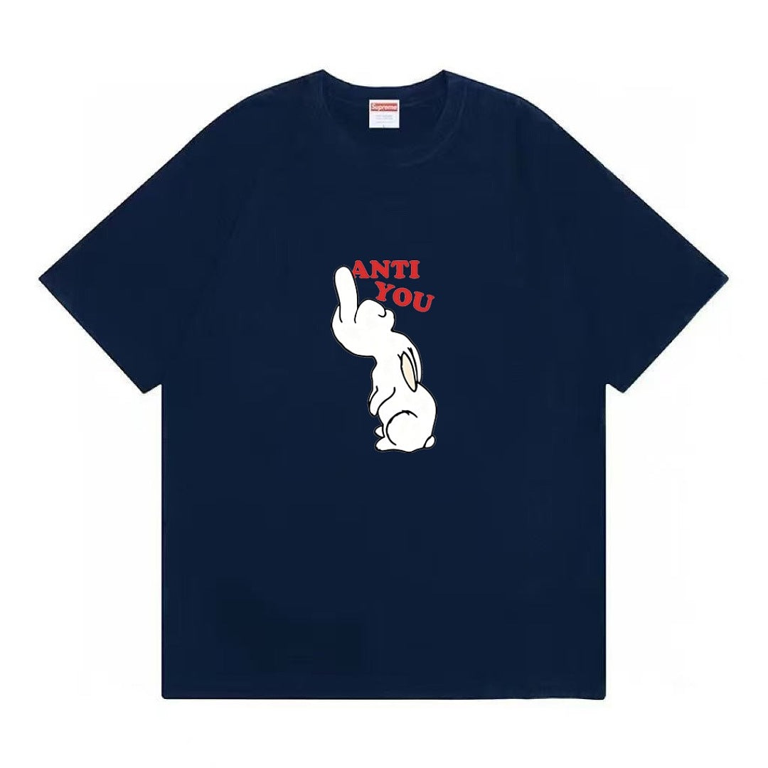 款号M486#p40💰 supreme undercover antiyou hooded sweatshirt 兔子印花短袖 男女同款 宽松版型 采用260克双纱纯棉 圆筒 从面料到辅料全部三标 - view 4