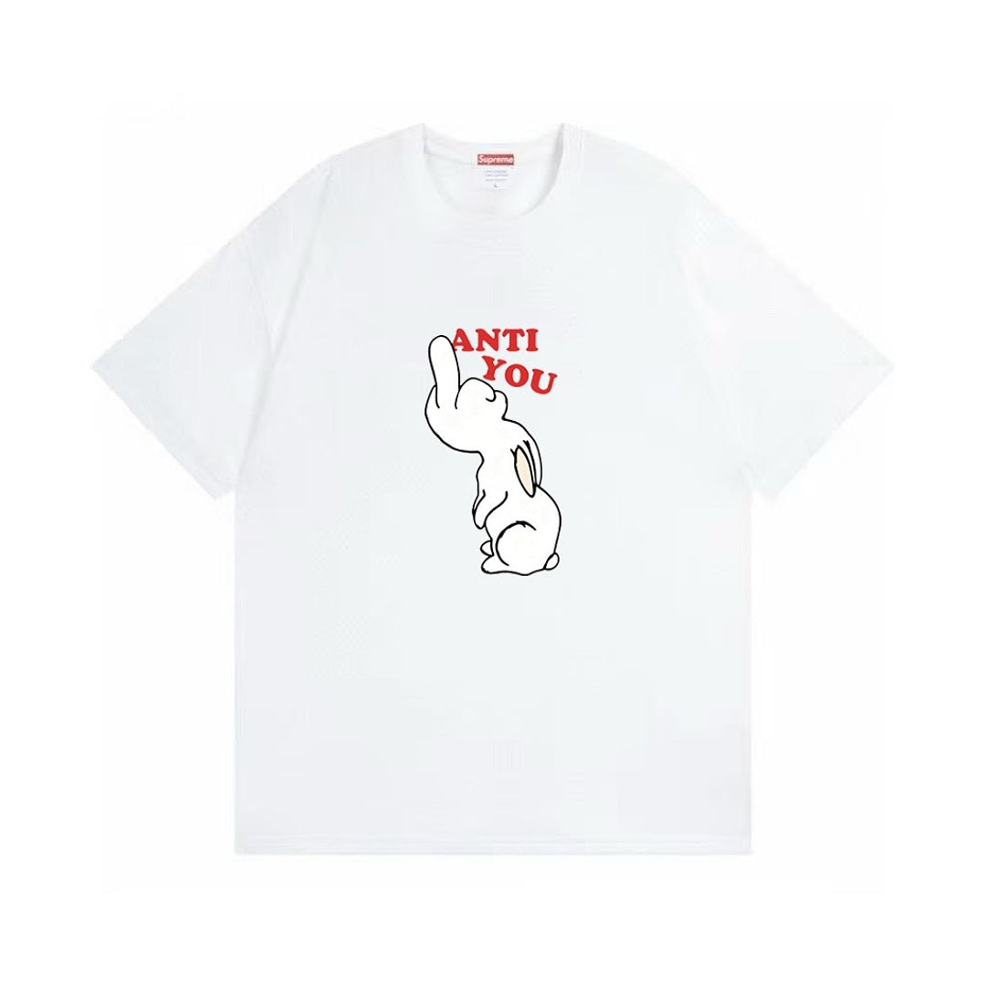 款号M486#p40💰 supreme undercover antiyou hooded sweatshirt 兔子印花短袖 男女同款 宽松版型 采用260克双纱纯棉 圆筒 从面料到辅料全部三标 - view 5
