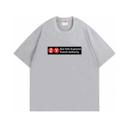 款号M487#p40💰 Supreme Zoo York 联名款 SS25 WEEK17 Transit Tee 胸前英文logo印花圆领短袖T恤 男女同款 宽松版型 采用260克双纱纯棉 圆筒 从 - view 3