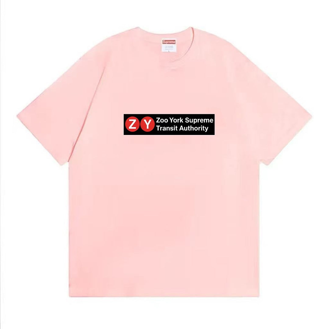 款号M487#p40💰 Supreme Zoo York 联名款 SS25 WEEK17 Transit Tee 胸前英文logo印花圆领短袖T恤 男女同款 宽松版型 采用260克双纱纯棉 圆筒 从 - view 4