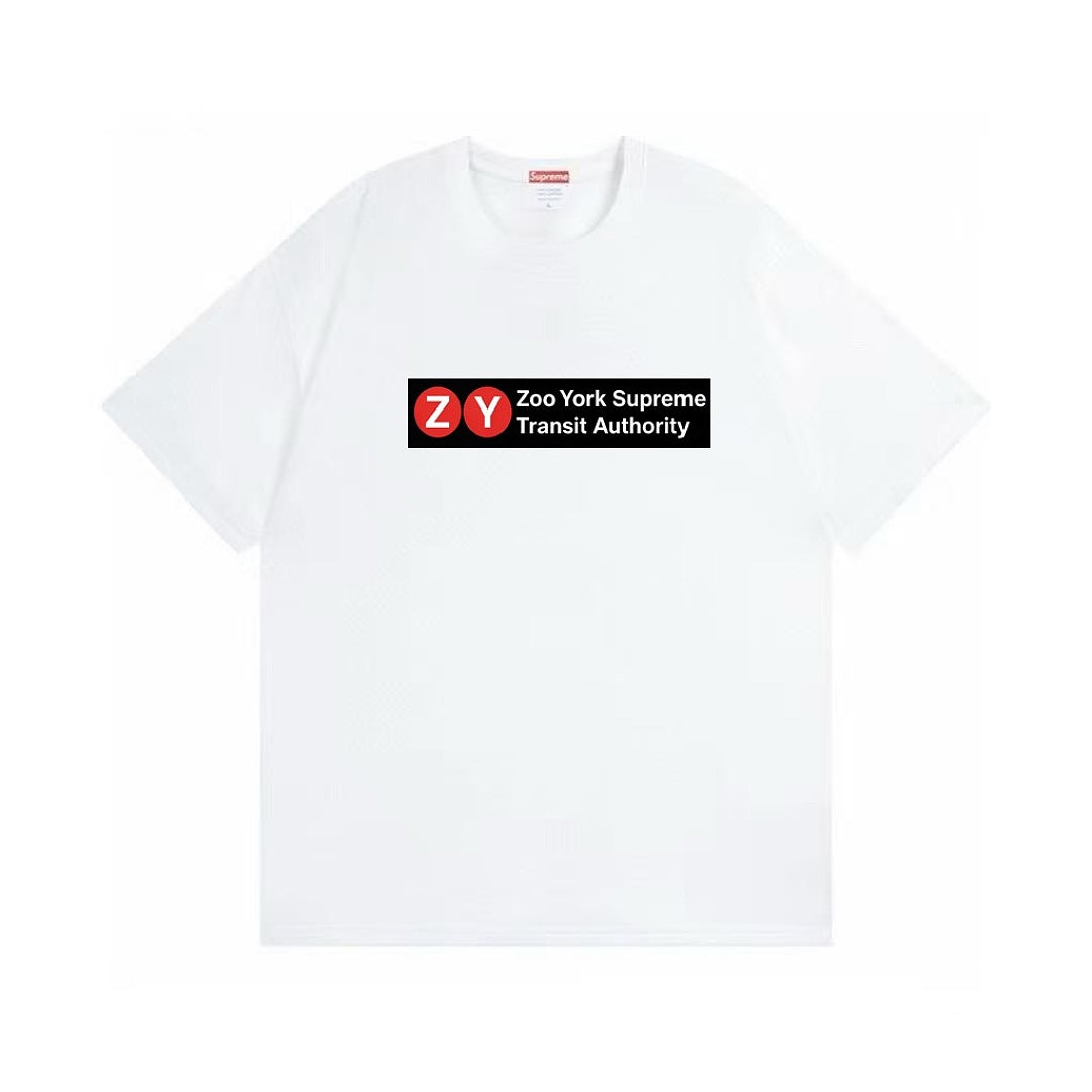 款号M487#p40💰 Supreme Zoo York 联名款 SS25 WEEK17 Transit Tee 胸前英文logo印花圆领短袖T恤 男女同款 宽松版型 采用260克双纱纯棉 圆筒 从 - view 5