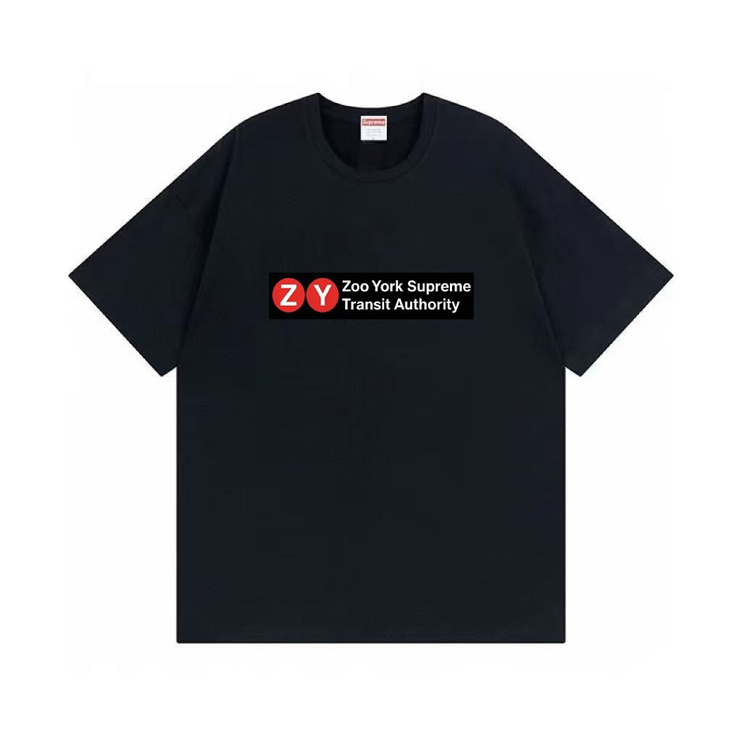款号M487#p40💰 Supreme Zoo York 联名款 SS25 WEEK17 Transit Tee 胸前英文logo印花圆领短袖T恤 男女同款 宽松版型 采用260克双纱纯棉 圆筒 从 - view 6