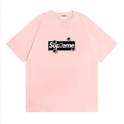 款号M488#p40💰 Supreme 华盛顿限定联名款枪孔LOGO夏季短袖 男女同款 宽松版型 采用260克双纱纯棉 圆筒 从面料到辅料全部三标齐全跟足ZP 进口松井公司浆料印花绝不开裂 整件 - view 3