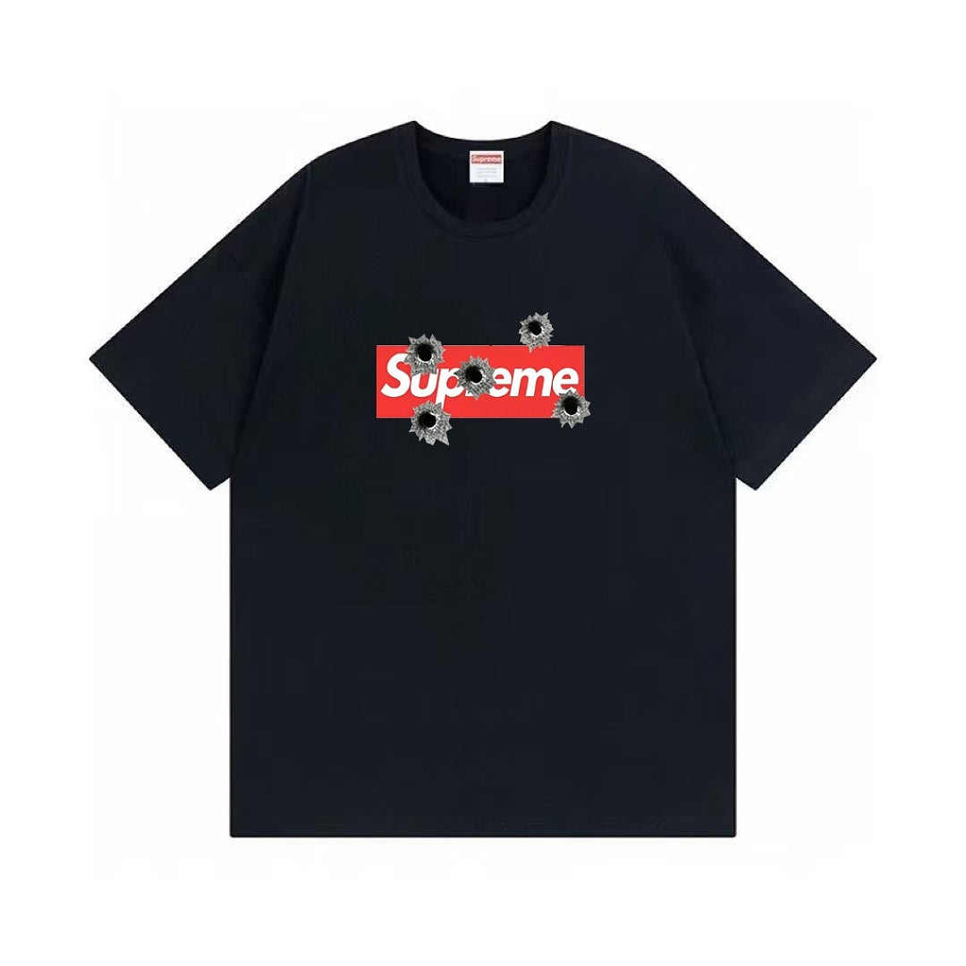 款号M488#p40💰 Supreme 华盛顿限定联名款枪孔LOGO夏季短袖 男女同款 宽松版型 采用260克双纱纯棉 圆筒 从面料到辅料全部三标齐全跟足ZP 进口松井公司浆料印花绝不开裂 整件 - view 5