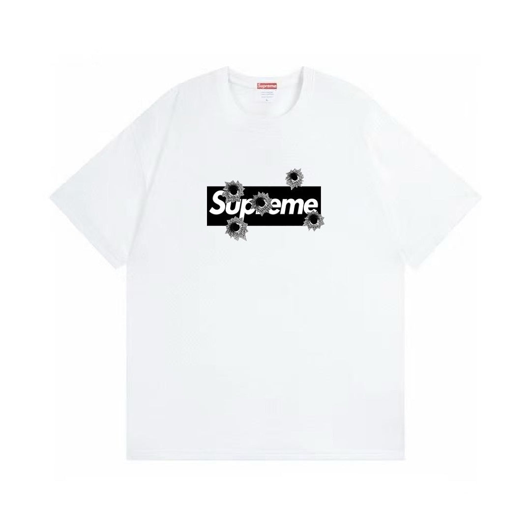 款号M488#p40💰 Supreme 华盛顿限定联名款枪孔LOGO夏季短袖 男女同款 宽松版型 采用260克双纱纯棉 圆筒 从面料到辅料全部三标齐全跟足ZP 进口松井公司浆料印花绝不开裂 整件 - view 6