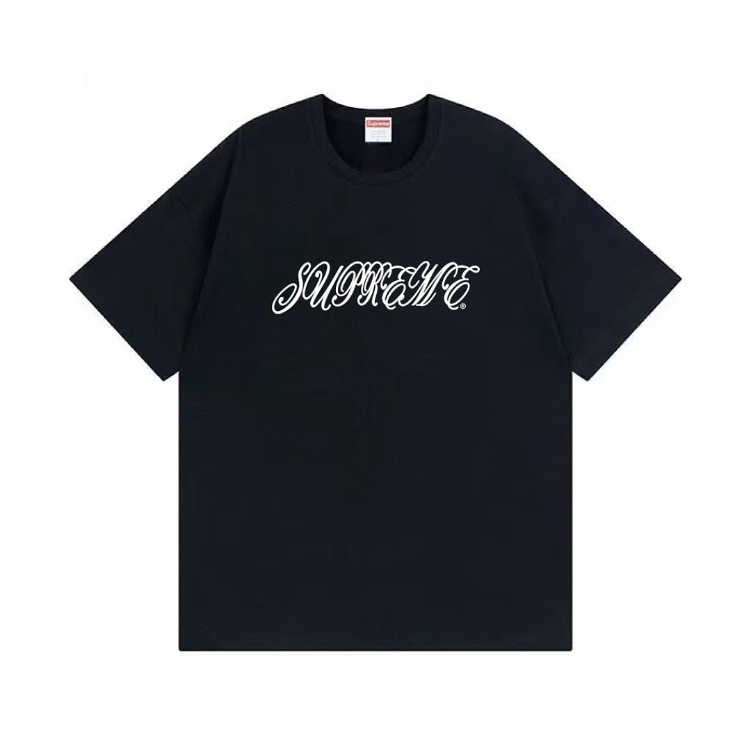 款号M489#p40💰 Supreme SS26 WEEK8 Raised Script S/S Top 草书Logo做旧宽松落肩短袖T恤 男女同款 宽松版型 采用260克双纱纯棉 圆筒 从面料到 - view 2
