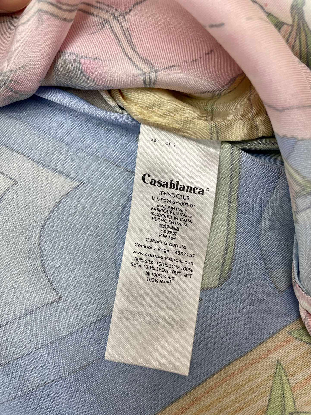 CASABLANCA Long Sleeved Silk Shirt #3502