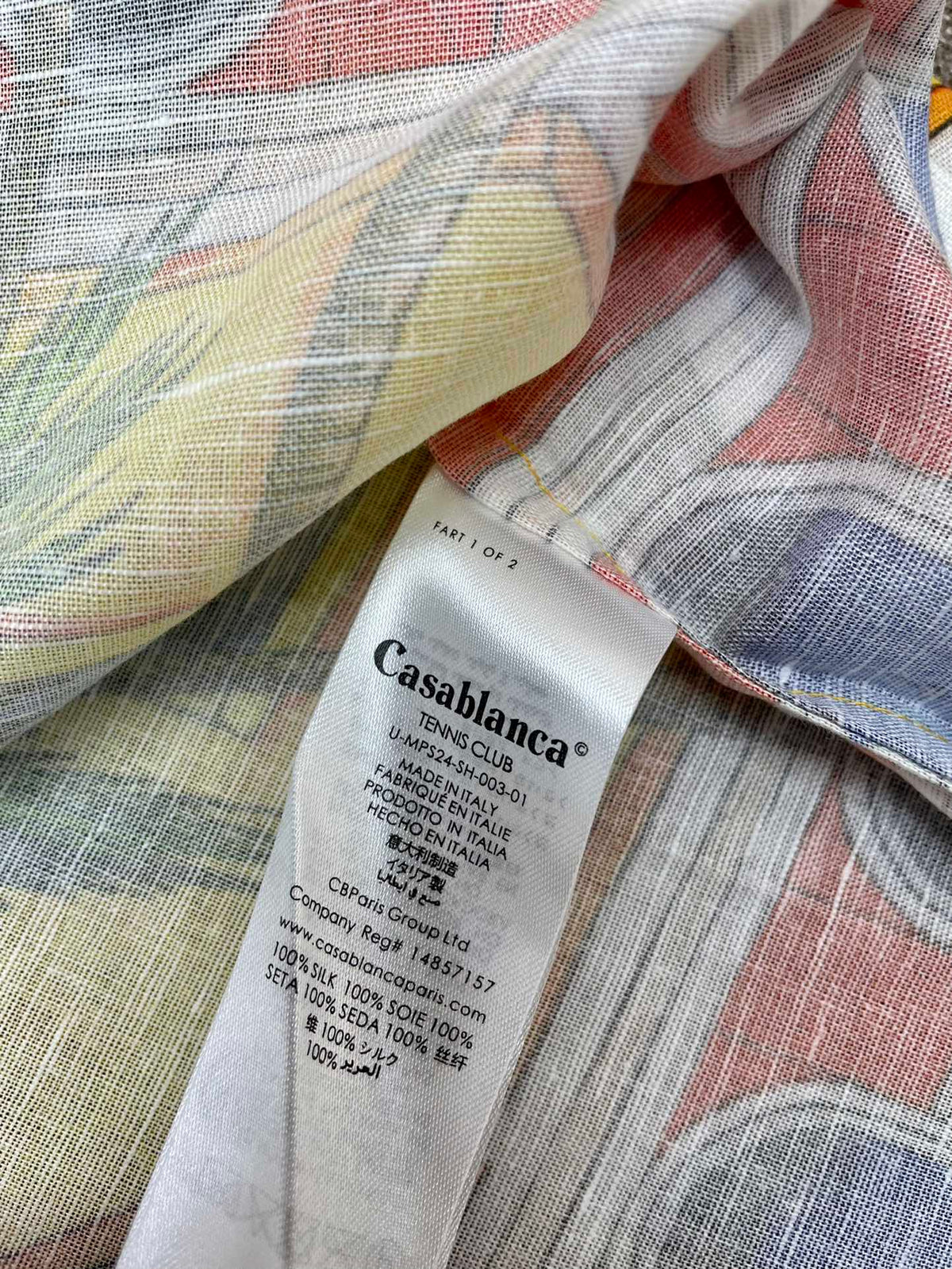 CASABLANCA Long Sleeved Silk Shirt #3490