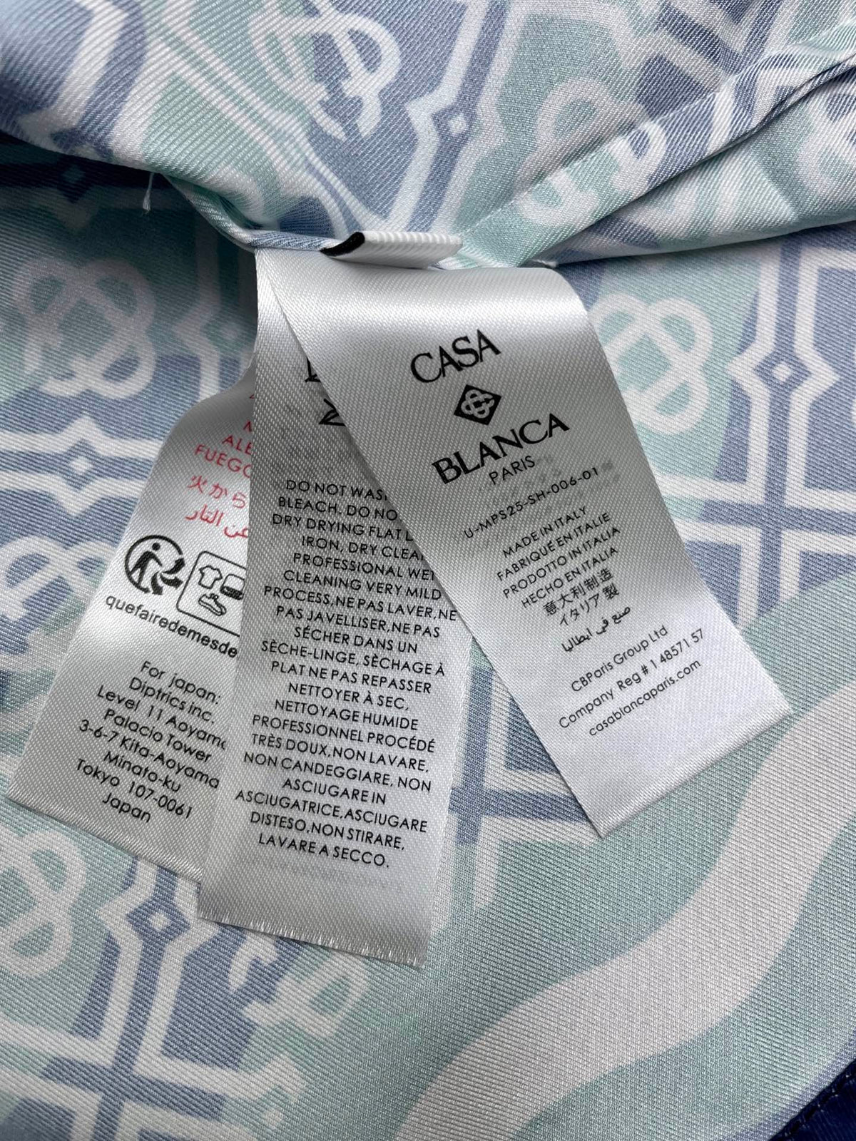 CASABLANCA Long Sleeved Silk Shirt #3563