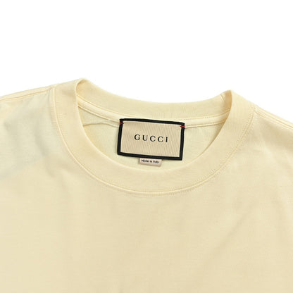 Gucci Cream Nautical Flag Circle Graphic Tee